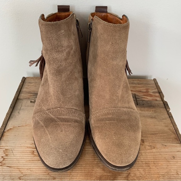 Pikolino Suede Booties with Leather Tassel Detail Size 37/7 - Picture 1 of 9